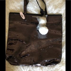 Victoria’s Secret Black Sequin Tote NWT #12